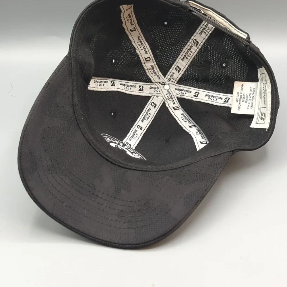 Bridgestone Golf Hat Cap Black Camo Snapback OSFA Adjustable